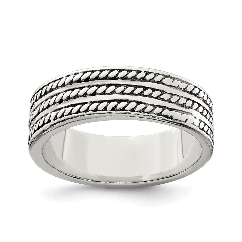 Sterling Silver Antiqued Ring (Size 11 Only)