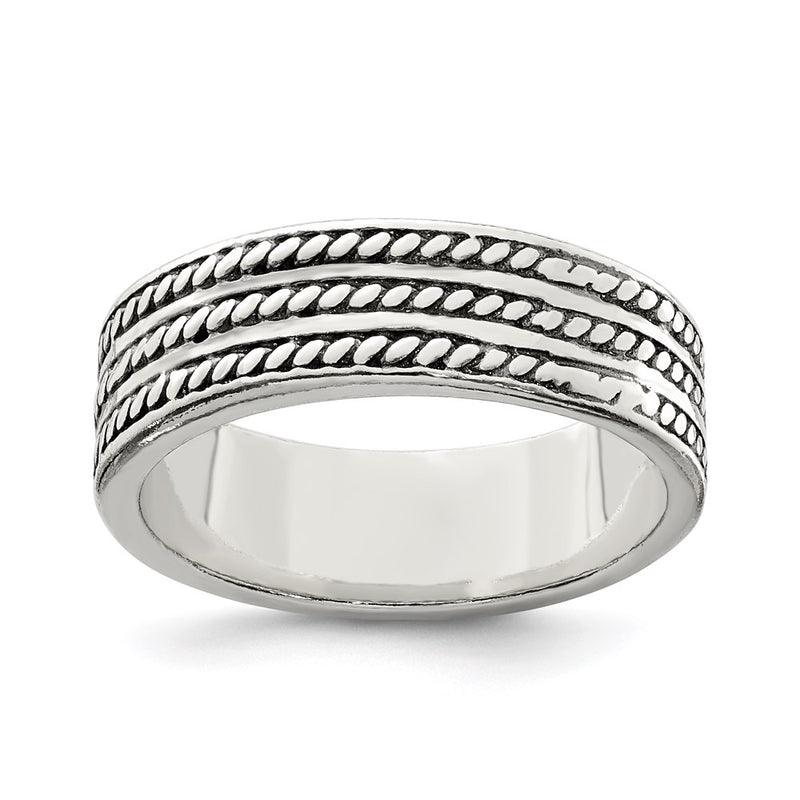 Sterling Silver Antiqued Ring (Size 11 Only)
