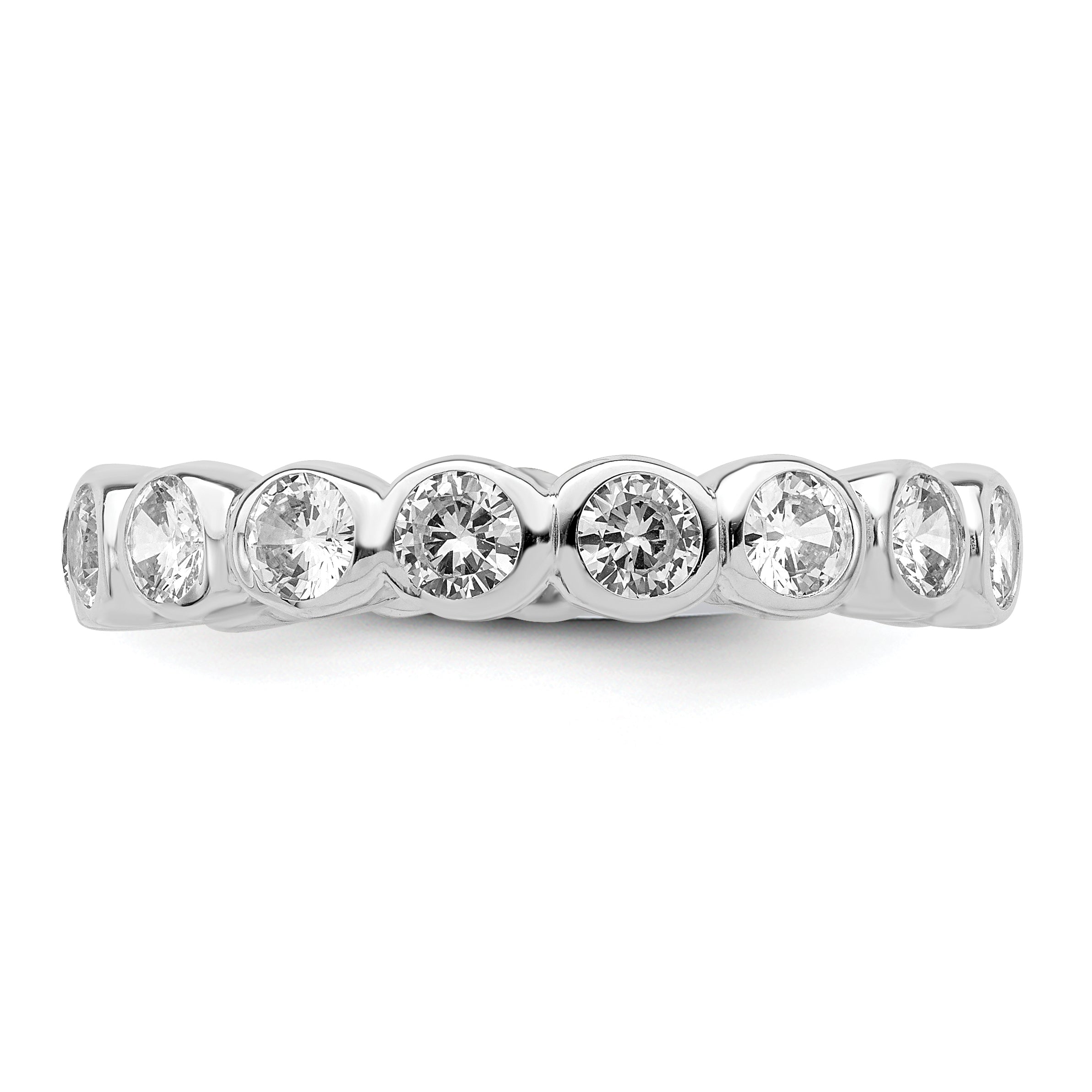 Sterling Silver Cz Band