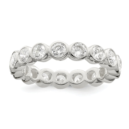 Sterling Silver Cz Band