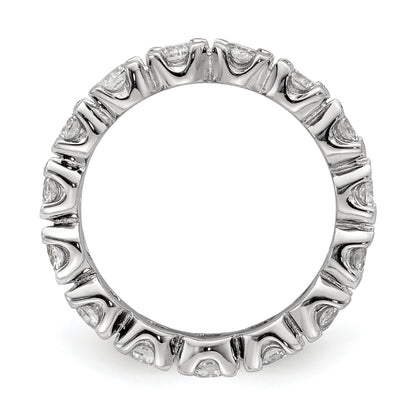 Sterling Silver Rhodium Plated Cz Eternity Ring