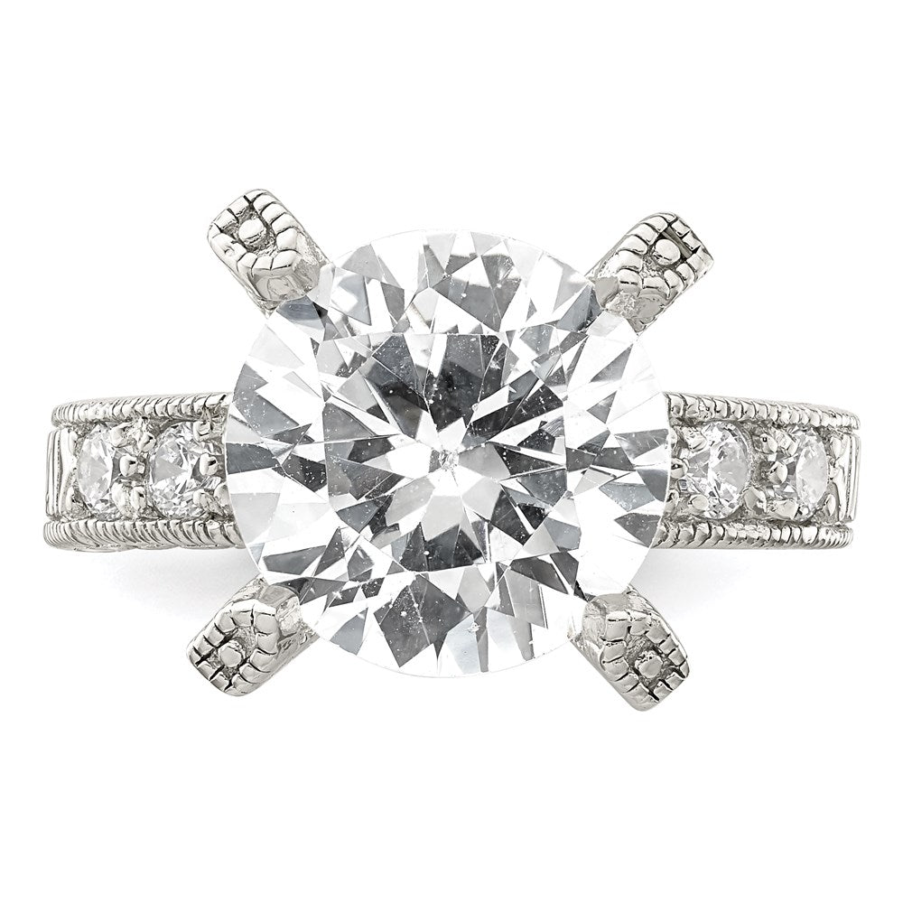 Sterling Silver Cz Ring (Size 6 Only)