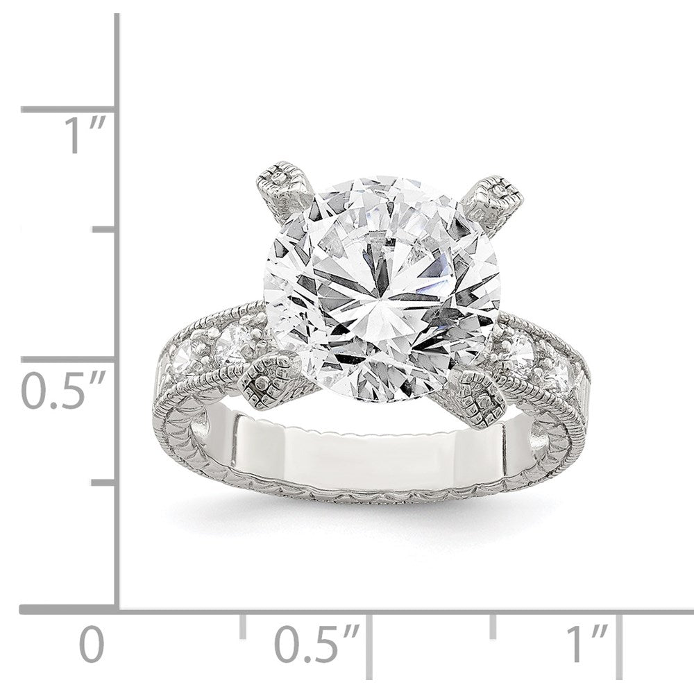 Sterling Silver Cz Ring (Size 6 Only)