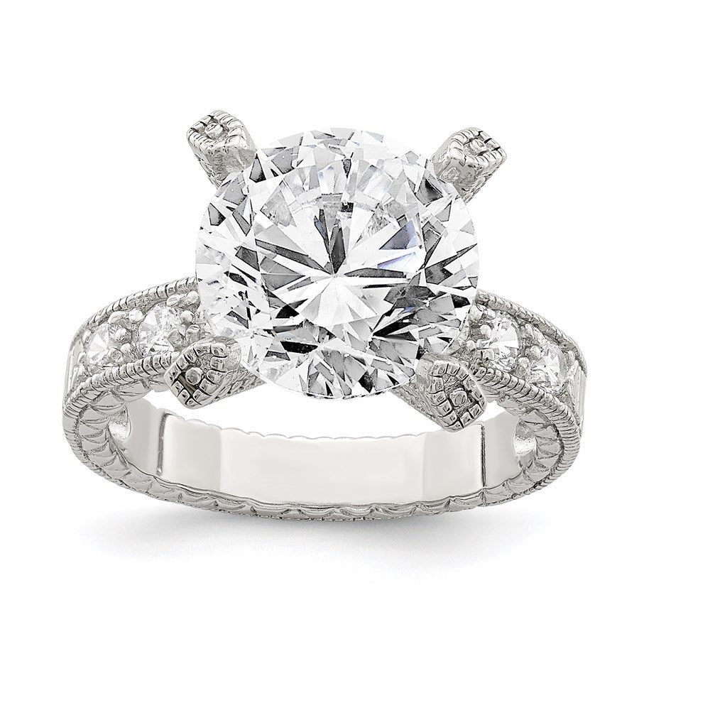 Sterling Silver Cz Ring (Size 6 Only)