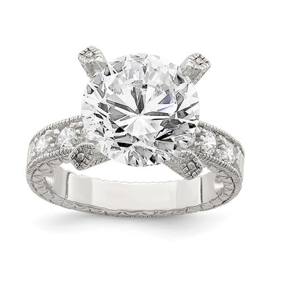 Sterling Silver Cz Ring (Size 6 Only)