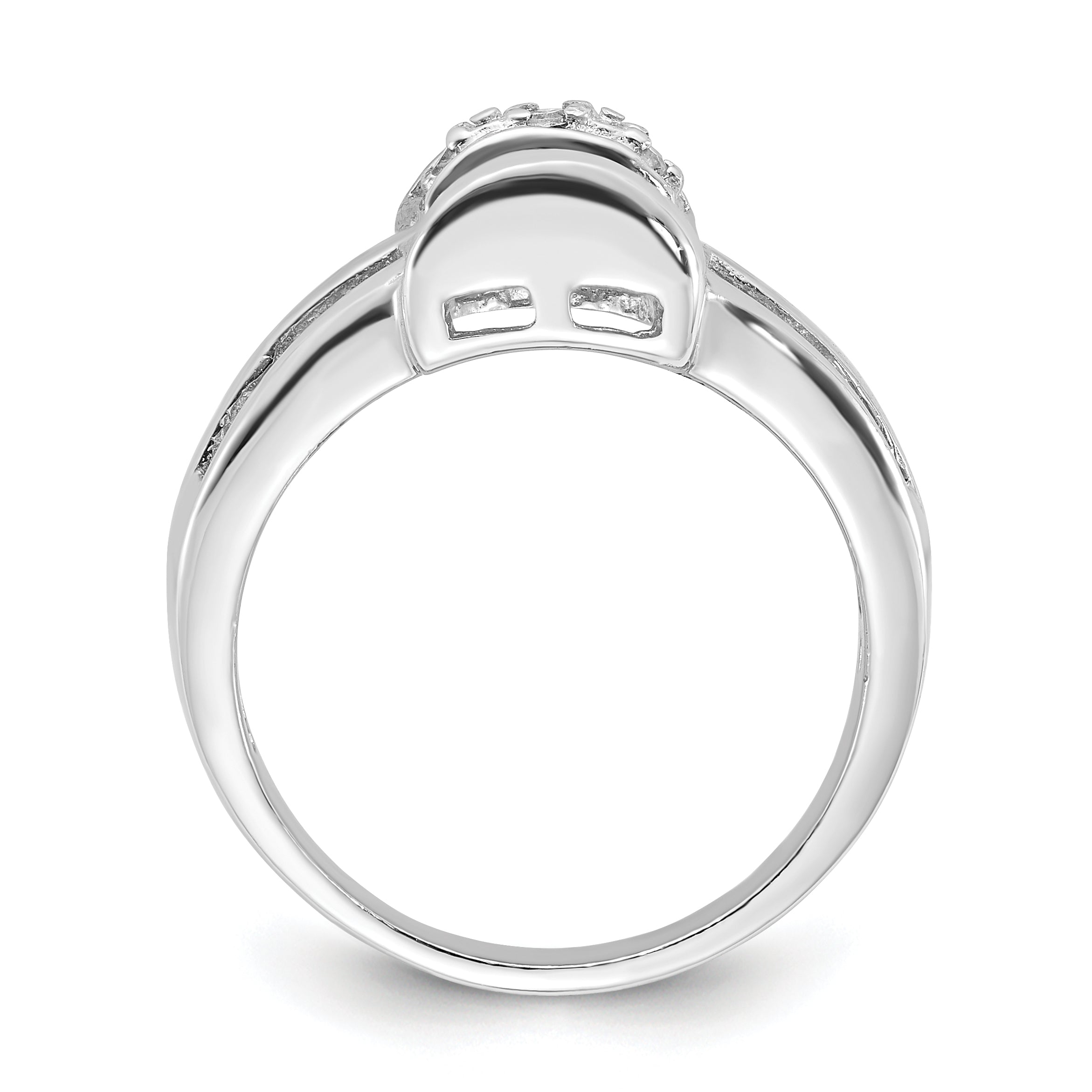 Sterling Silver Fancy Cz Ring