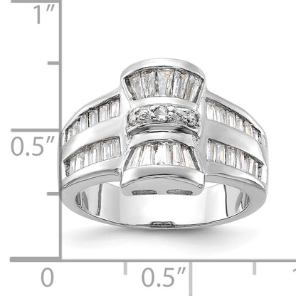 Sterling Silver Fancy Cz Ring