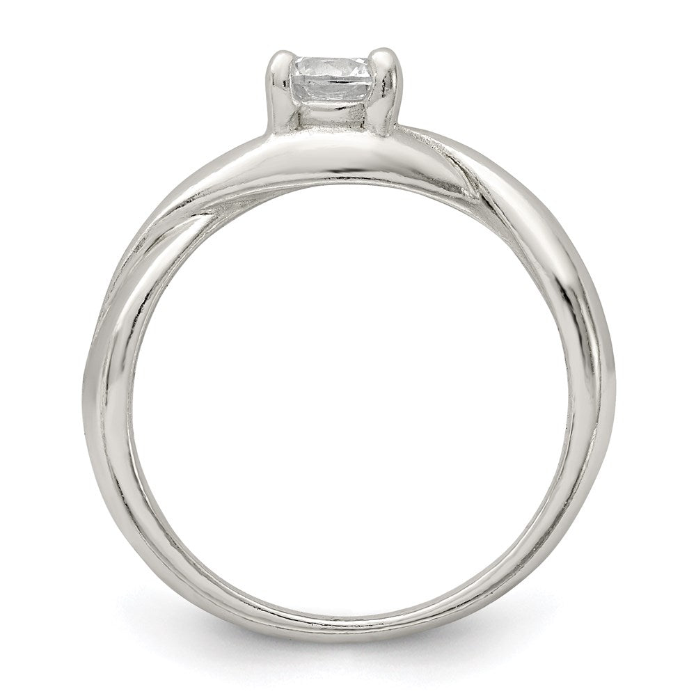 Sterling Silver Cz Ring (Size 7 Only)