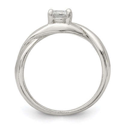 Sterling Silver Cz Ring (Size 7 Only)