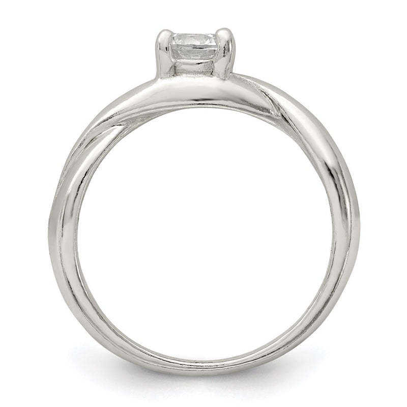 Sterling Silver Cz Ring (Size 7 Only)