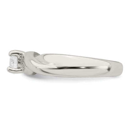 Sterling Silver Cz Ring (Size 7 Only)