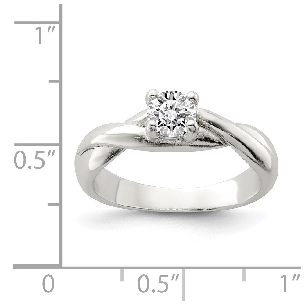 Sterling Silver Cz Ring (Size 7 Only)
