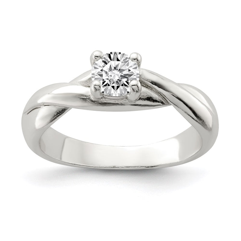 Sterling Silver Cz Ring (Size 7 Only)