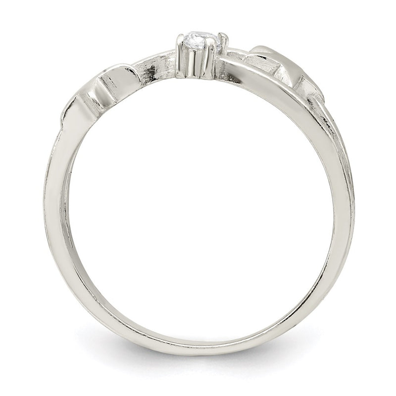 Sterling Silver Cz Star Ring