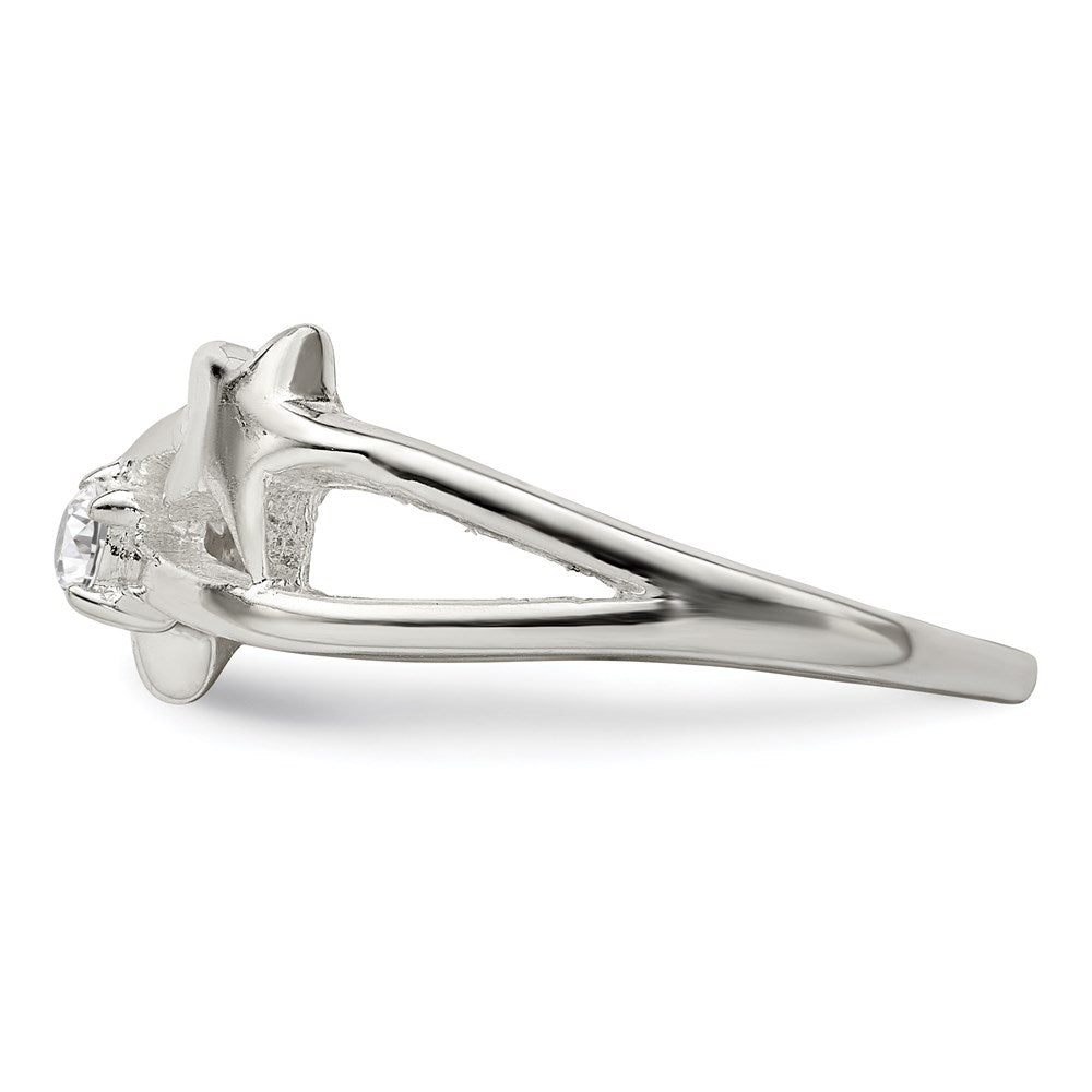 Sterling Silver Cz Star Ring