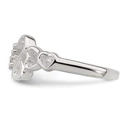 Sterling Silver Cz Heart Ring