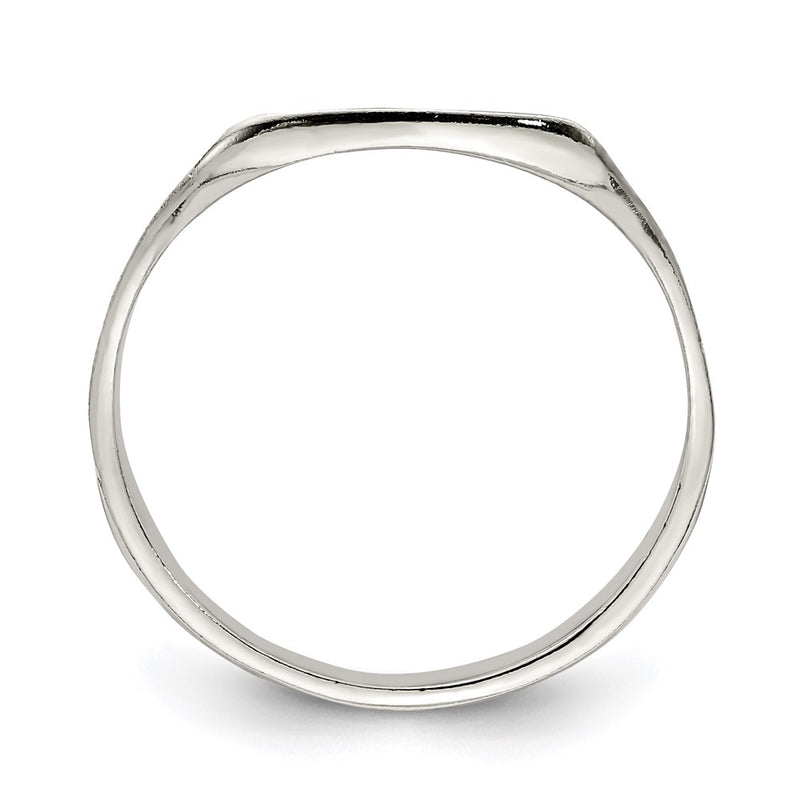 Sterling Silver 11X14mm Solid Back Signet Ring