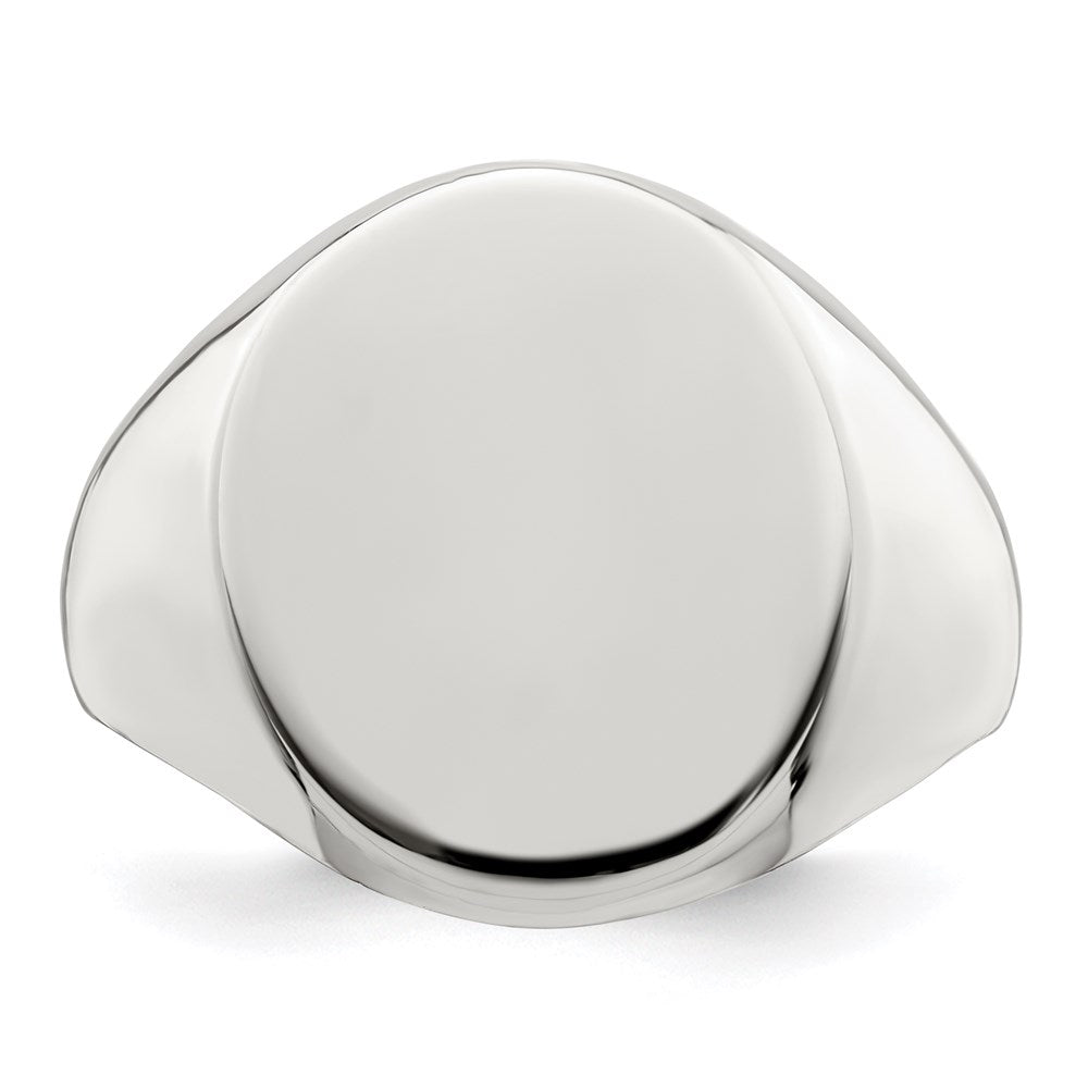 Sterling Silver 17X13mm Closed Back Signet Ring