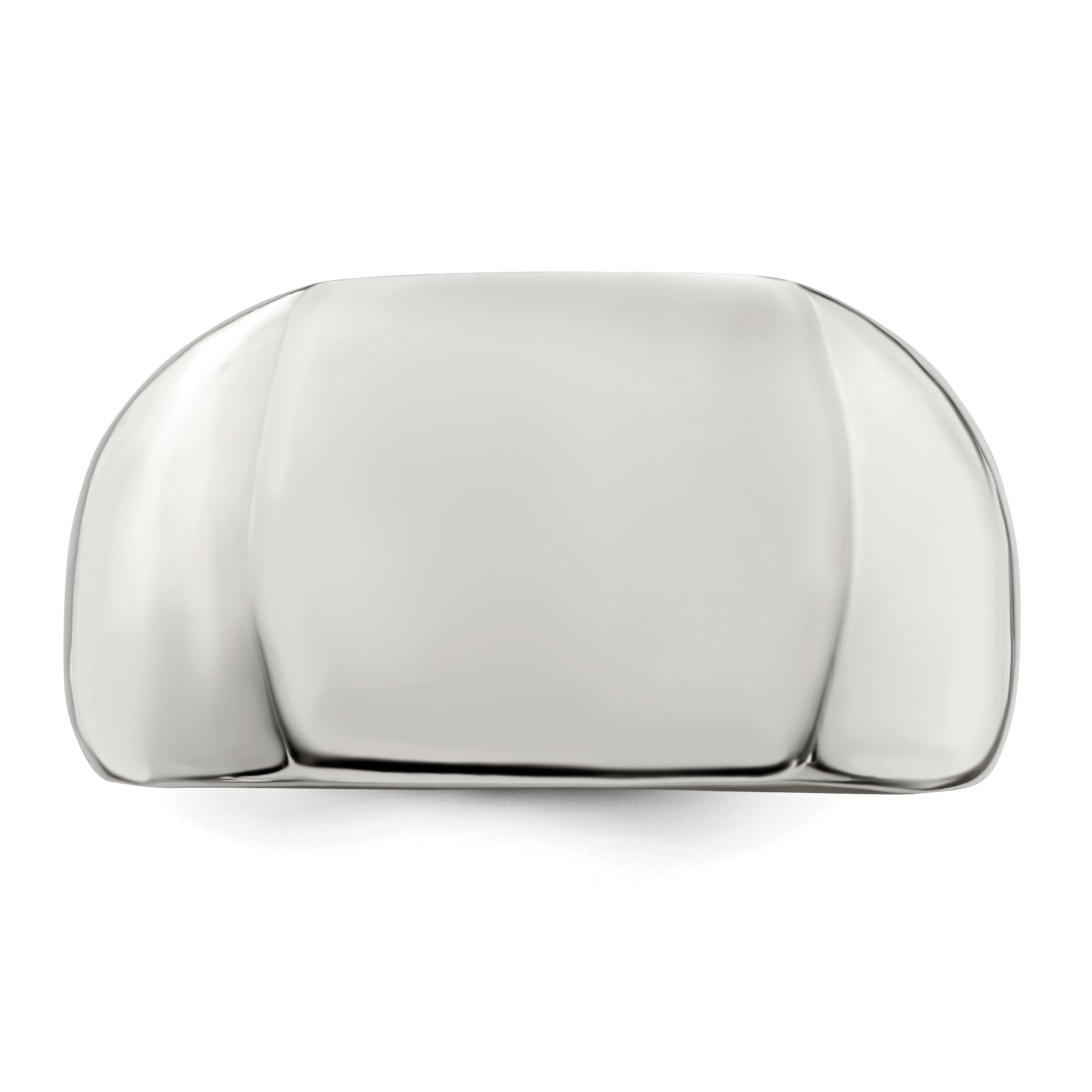 Sterling Silver 12X15mm Open Back Signet Ring