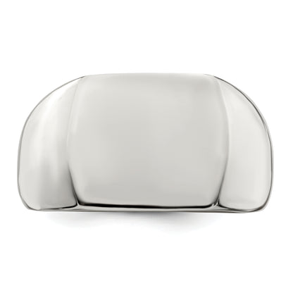 Sterling Silver 12X15mm Open Back Signet Ring