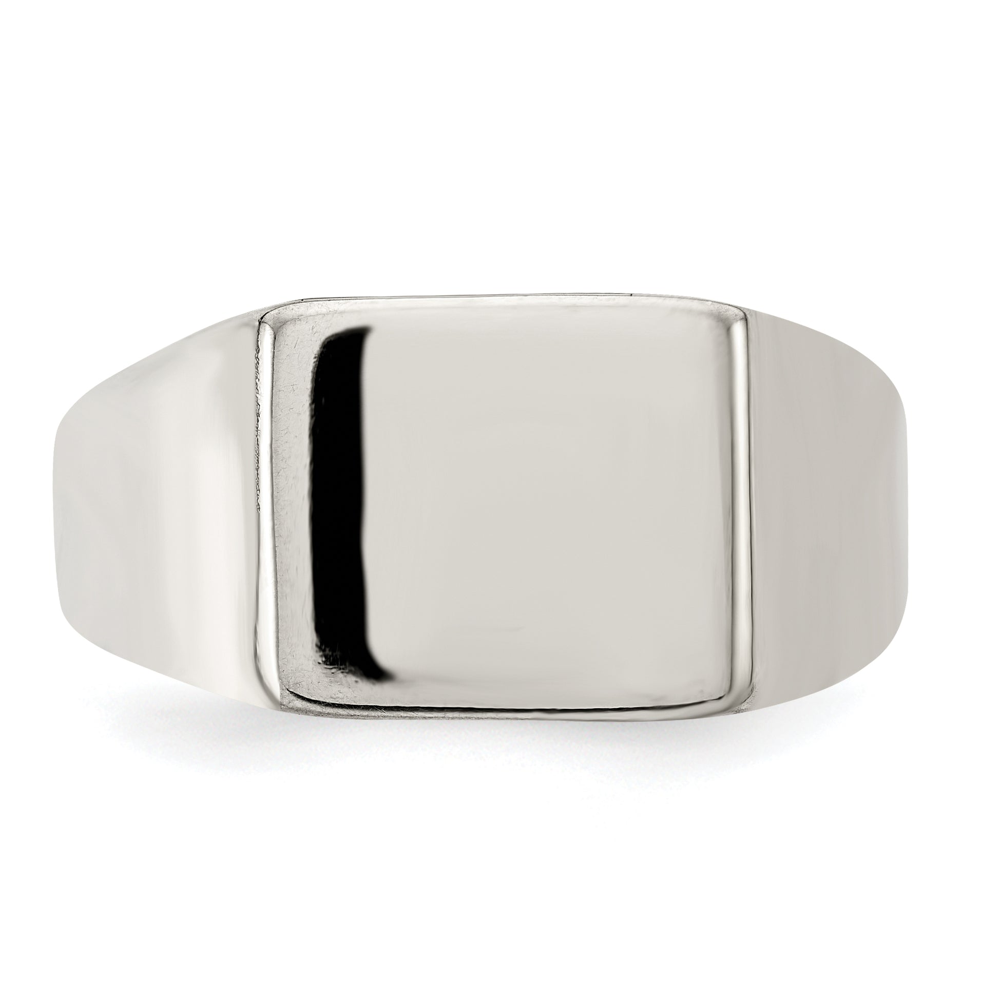 Sterling Silver 11X12mm Closed Back Signet Ring