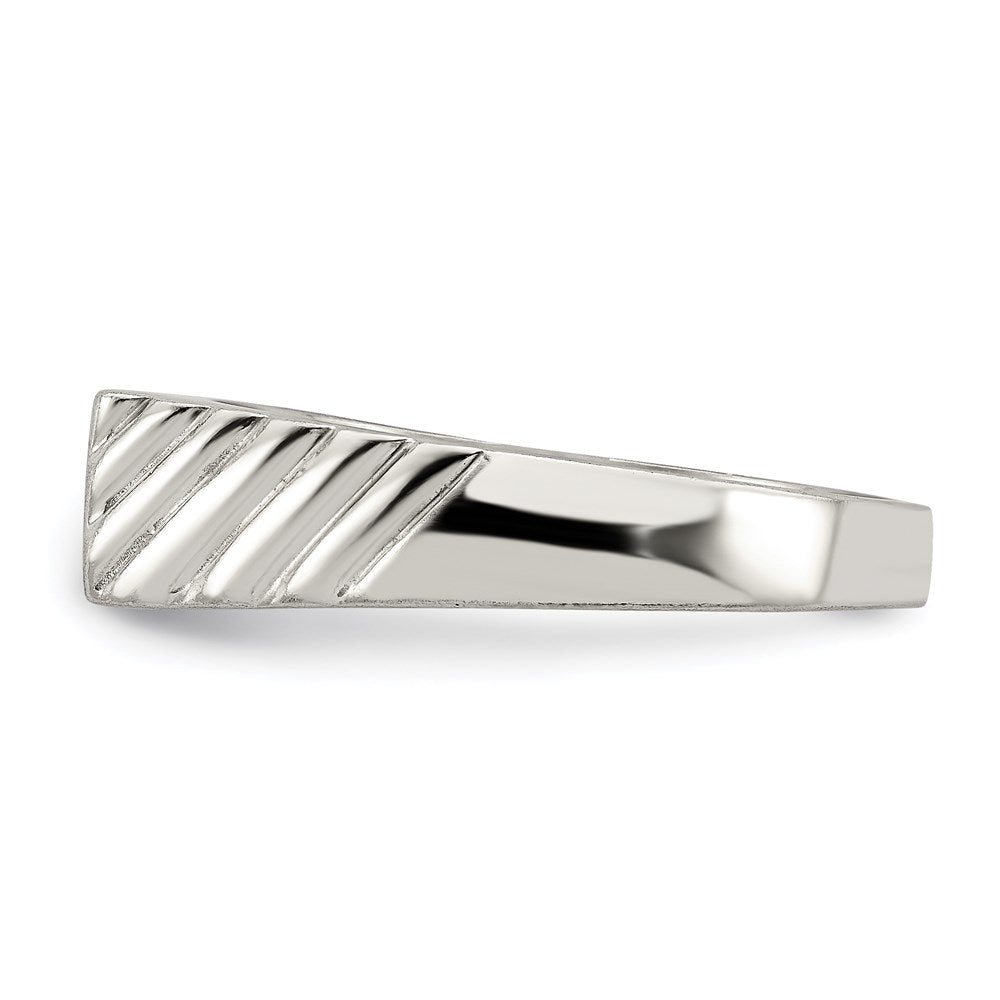 Sterling Silver 6X11mm Open Back Signet Ring