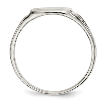 Sterling Silver 11X11mm Open Back Signet Ring