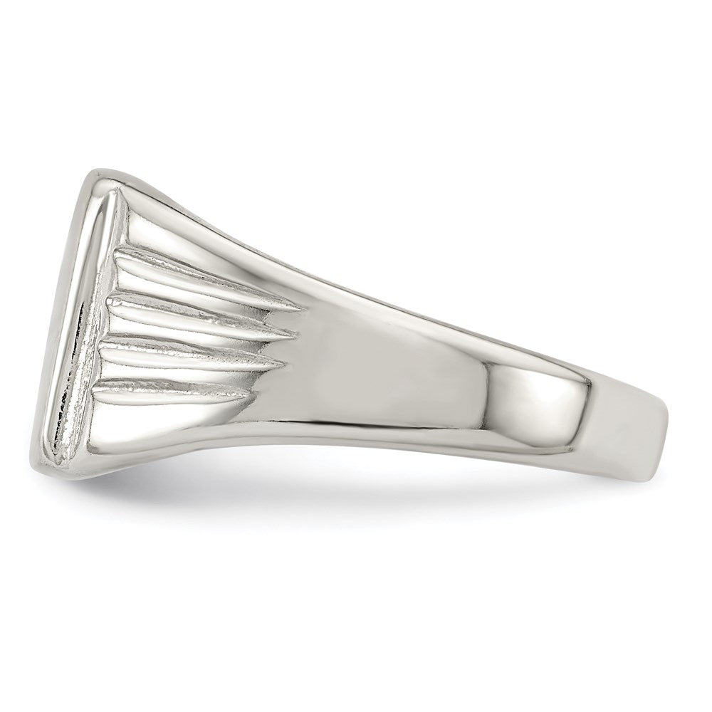 Sterling Silver 11X11mm Open Back Signet Ring
