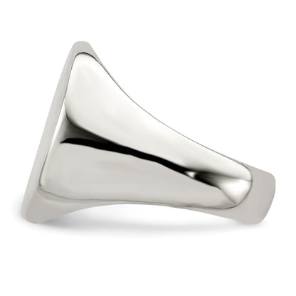 Sterling Silver 12X17mm Closed Back Signet Ring