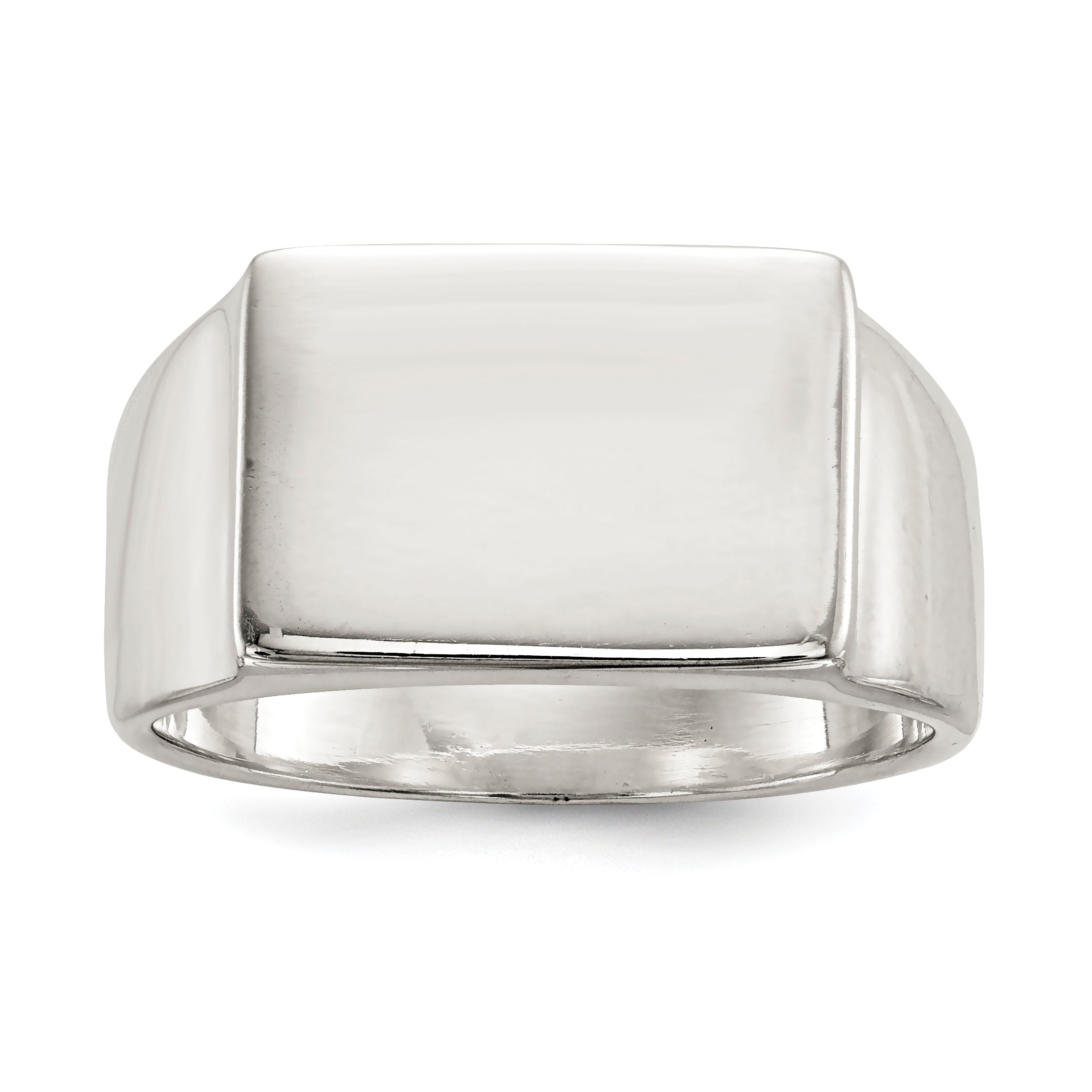 Sterling Silver 12X17mm Closed Back Signet Ring