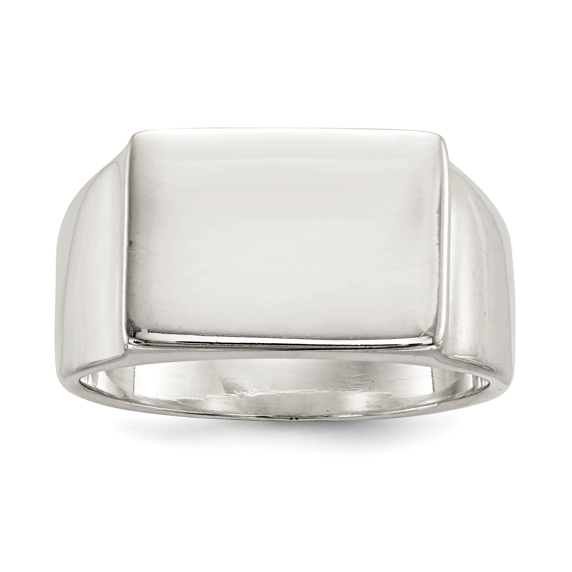 Sterling Silver 12X17mm Closed Back Signet Ring