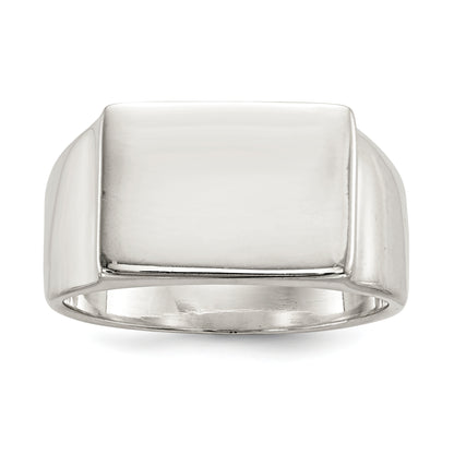 Sterling Silver 12X17mm Closed Back Signet Ring