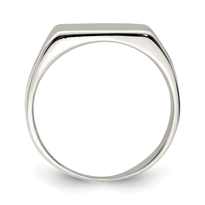 Sterling Silver 12X14mm Closed Back Signet Ring