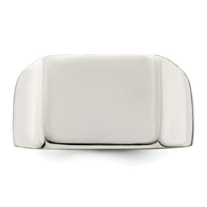 Sterling Silver 12X14mm Closed Back Signet Ring