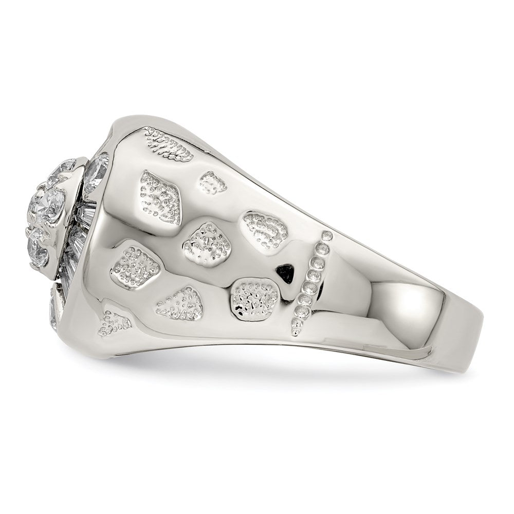 Sterling Silver Men'S Cz Ring (Size 11 Only)