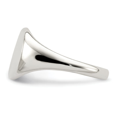 Sterling Silver 13X10mm Closed Back Signet Ring