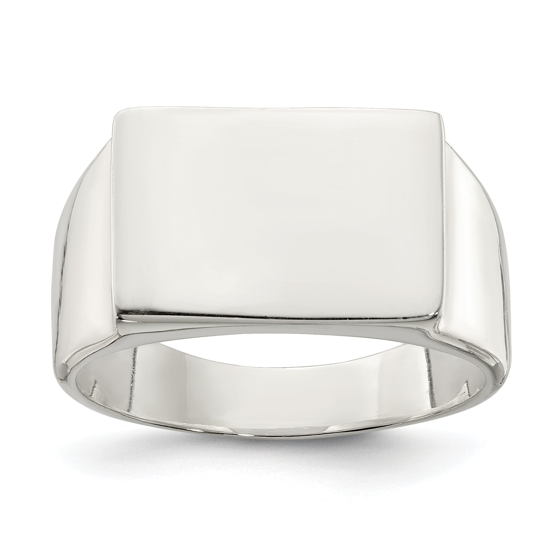 Sterling Silver 11X15mm Closed Back Signet Ring