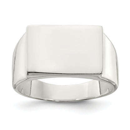 Sterling Silver 11X15mm Closed Back Signet Ring