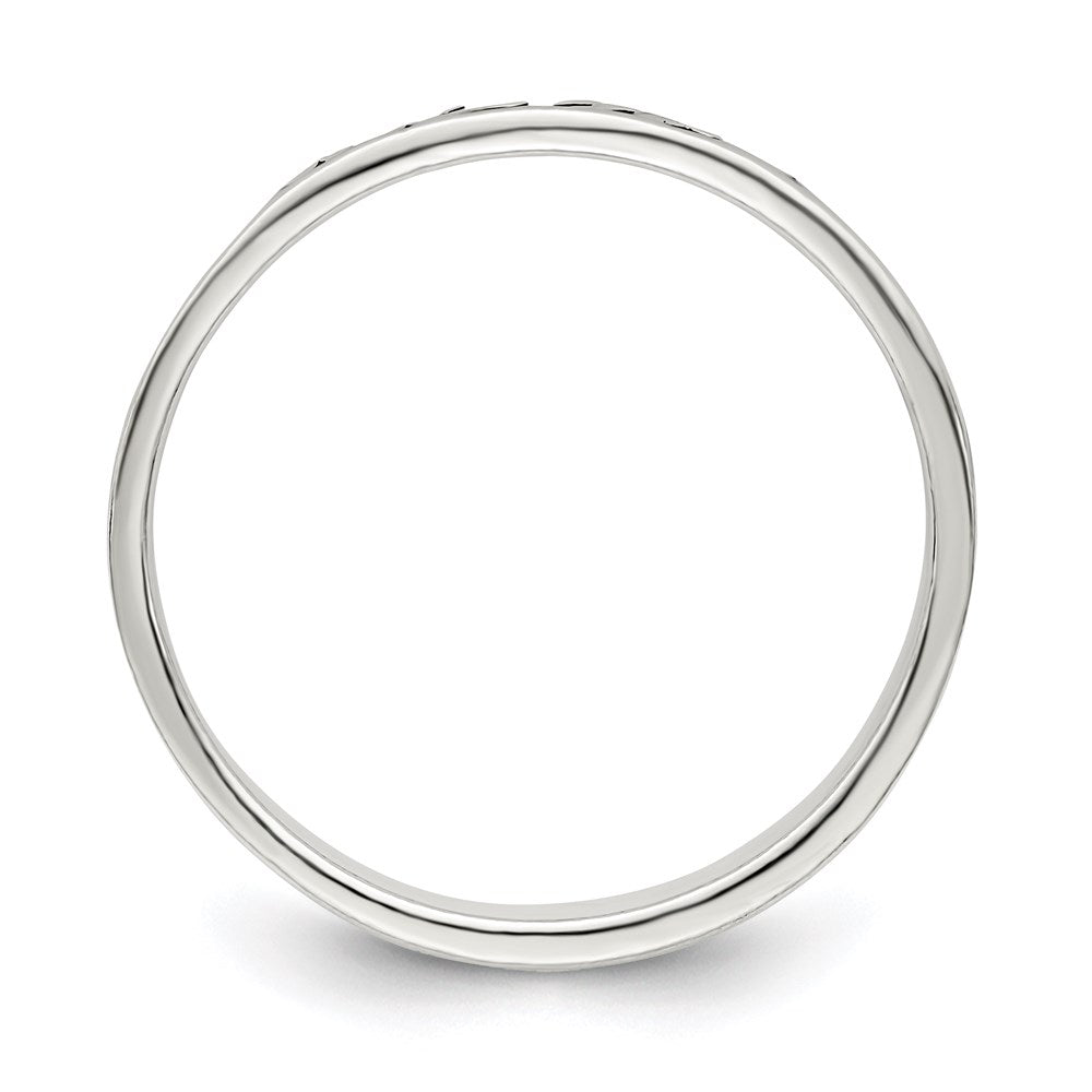 Sterling Silver Antiqued & Polished Love Ring (Size 7 Only)