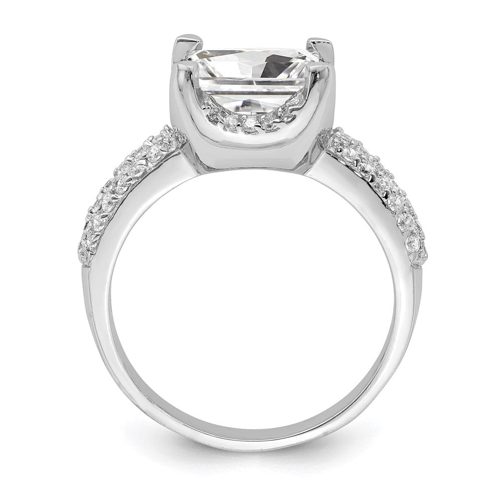 Sterling Silver Square Cz Ring (Size 8 Only)