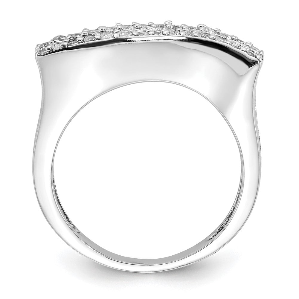 Sterling Silver Polished Cz Ring