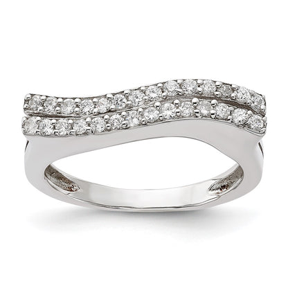 Sterling Silver Polished Cz Ring