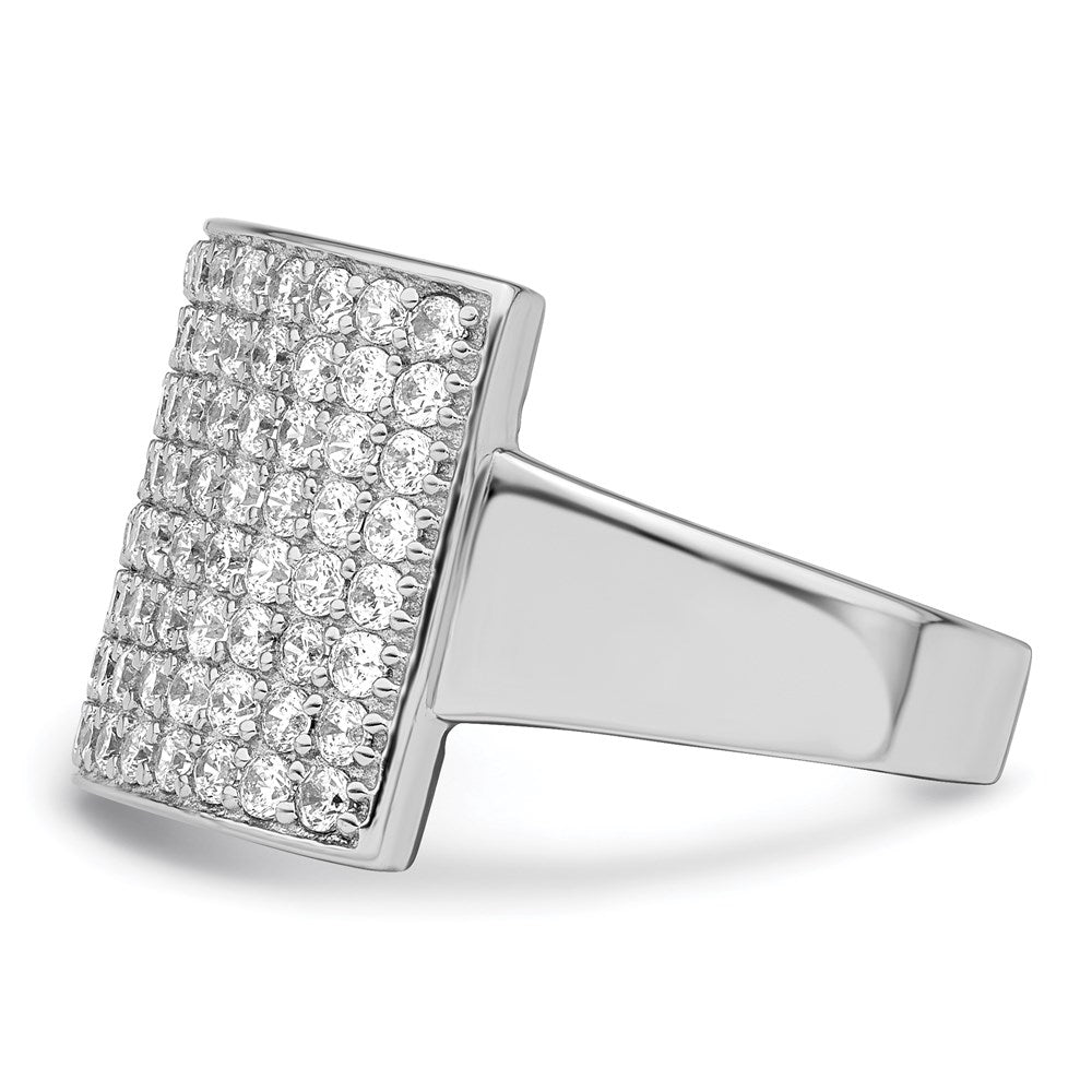 Sterling Silver Polished Cz Ring (Size 6 Only)