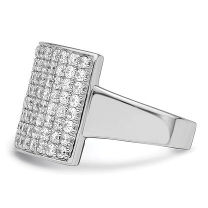 Sterling Silver Polished Cz Ring (Size 6 Only)