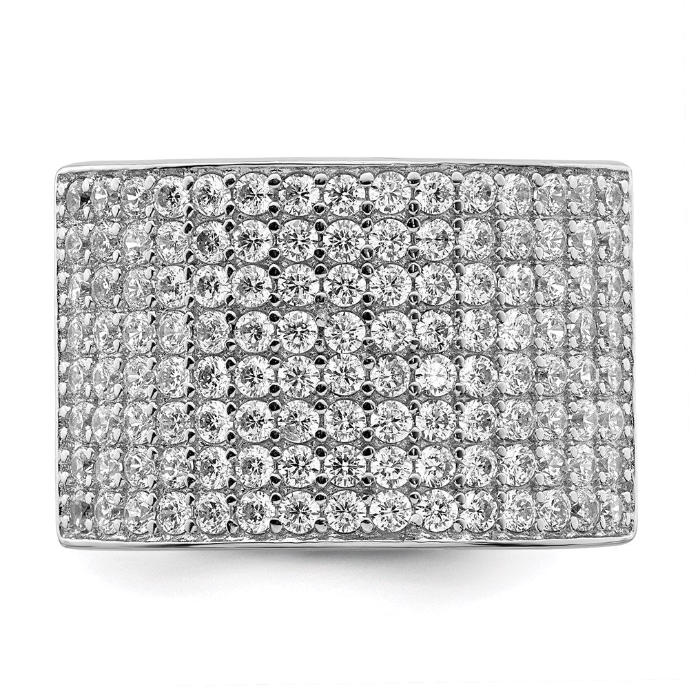 Sterling Silver Polished Cz Ring (Size 6 Only)