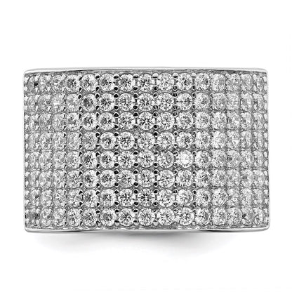 Sterling Silver Polished Cz Ring (Size 6 Only)