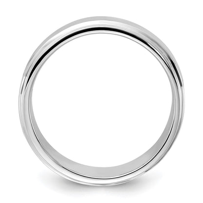 Sterling Silver Polished Flat Step Band (Size 6 Only)