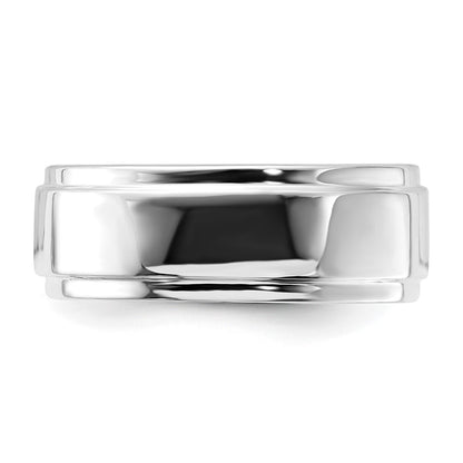 Sterling Silver Polished Flat Step Band (Size 6 Only)