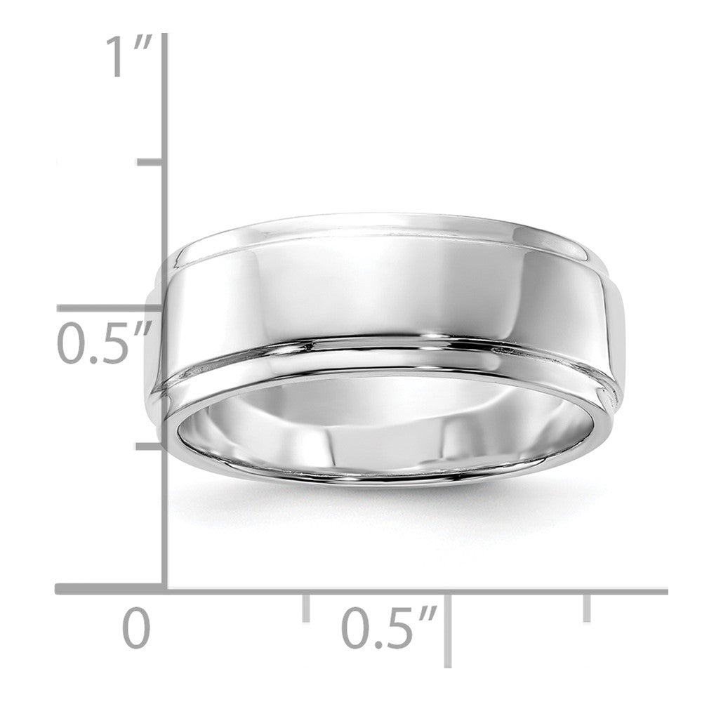 Sterling Silver Polished Flat Step Band (Size 6 Only)