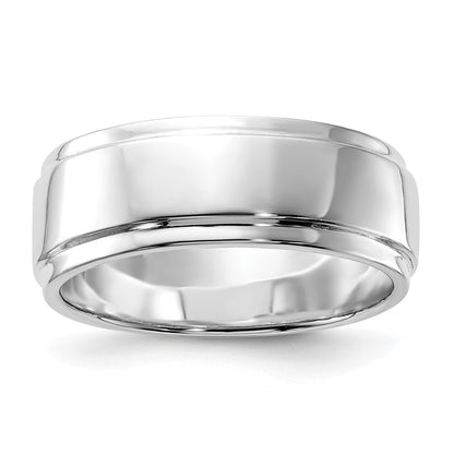 Sterling Silver Polished Flat Step Band (Size 6 Only)